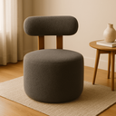 Ver imagem 1 de Poltrona Orgânica Chloe para Sala de Estar e Recepção Boucle:Cinza