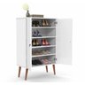 Sapateira Organizador Multiuso Versátil 5 Prateleiras 2 Portas Retro Comoda Spazio Branco - 4