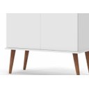 Ver imagem 3 de Sapateira Organizador Multiuso Versátil 5 Prateleiras 2 Portas Retro Comoda Spazio Branco