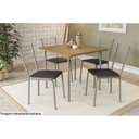 Ver imagem 3 de Mesa de Sala Jantar Elba M057 + Tampo Madeirado 90x90cm Níquel - Kappesberg