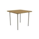 Ver imagem 1 de Mesa de Sala Jantar Elba M057 + Tampo Madeirado 90x90cm Níquel - Kappesberg