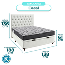 Ver imagem 3 de Kit Cabeceira + Cama Box Bau + Colchão Casal D33 Iso100 Ortobom