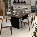 Ver imagem 3 de Mesa de Jantar 6 Lugares Cozinha 200x100cm Mdp Netmobil - Nogal
