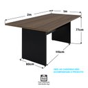 Ver imagem 5 de Mesa de Jantar 6 Lugares Cozinha 200x100cm Mdp Netmobil - Nogal