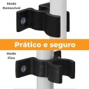 Ver imagem 3 de Cercadinho Dobrável 8 Módulos 51cm Divisor de Ambientes para Pets Cães Gatos Cachorros Coelhos