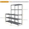 Estante de Aço Multiuso Modular Reforçada 58cm - Cinza - 5