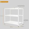 Estante de Aço Multiuso Modular Reforçada 58cm - Branco - 3