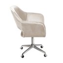 Ver imagem 3 de Poltrona Zara Giratória com Rodinhas Retrátil Reclinável Suede Bege 080 Bella Decor