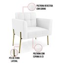 Ver imagem 3 de Poltrona Pé de Ferro Dourado para Sala Kit 2 Elisa Corino D03 - D’Rossi