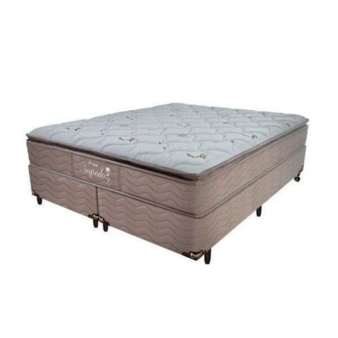 Cama Box Queen + Colchão de Molas Ensacadas - Probel - Segredo Pillow Super 72x198x158cm