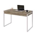 Ver imagem 5 de Mesa Office 120x60x75cm C/02 Gavetas Kuadra Carvalho - Est.branca
