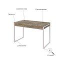 Ver imagem 4 de Mesa Office 120x60x75cm C/02 Gavetas Kuadra Carvalho - Est.branca