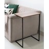 Mesinha Lateral de Canto Encaixe para Sofá Cama Apoio para Notebook Estilo Industrial - 4