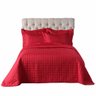Kit Cobre Leito Dupla Face Micro Percal 200 Fios Solteiro com Porta Travesseiro:vermelho - 4