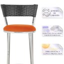 Ver imagem 3 de Kit de Mesa Bistrô com Tampo de Vidro Redondo 4 Banquetas em Alumínio e Fibra Sintética Preta
