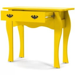 Aparador Decorativo Retrô Fixo 1 Gaveta Melissa Amarelo - 4 Aparador Decorativo Retrô Fixo 1 Gaveta Melissa Amarelo - 4
