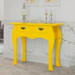 Aparador Decorativo Retrô Fixo 1 Gaveta Melissa Amarelo - 2 Aparador Decorativo Retrô Fixo 1 Gaveta Melissa Amarelo - 2