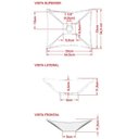 Ver imagem 3 de Cuba de Apoio Para Banheiro Quadrada Lux L34 Bege - Lyam Decor