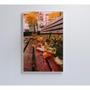 Ver imagem 5 de Quadro Branco Praça Outono 90x60 Cm Vidro Impresso