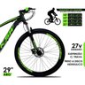 Bicicleta 29 KSW 27v Câmbio Shimano Alívio Disco Hidráulico Suspensão com Trava Pto/Vrm 21 - 4