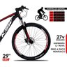 Bicicleta 29 KSW 27v Câmbio Shimano Alívio Disco Hidráulico Suspensão com Trava Pto/Vrm 21 - 8