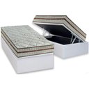 Ver imagem 1 de Cama Box Baú Solteiro: Colchão Molas Ensacadas D Angelis Anjos Classis + Base Crc Suede White (