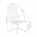 Ver imagem 2 de Cadeira Escritório Home Office Giratória Moderna Alta Esteirinha Rivatti
