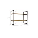 Ver imagem 3 de Nicho Organizador Multiuso Desk 2 Prateleiras Freijó/preto Fosco