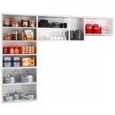 Ver imagem 2 de Cozinha de Aço Compacta Diamante 11 Portas com Vidro Branco 818460 - Telasul