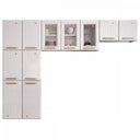 Ver imagem 1 de Cozinha de Aço Compacta Diamante 11 Portas com Vidro Branco 818460 - Telasul