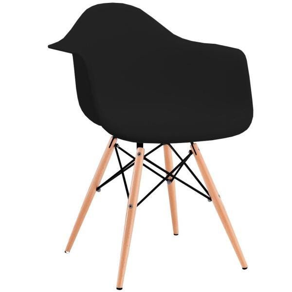 Cadeira Charles Eames com Braço Preta - 1