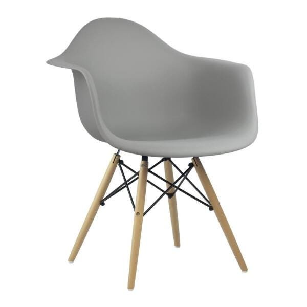 Cadeira Charles Eames com Braço Cinza