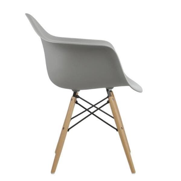 Cadeira Charles Eames com Braço Cinza - 3