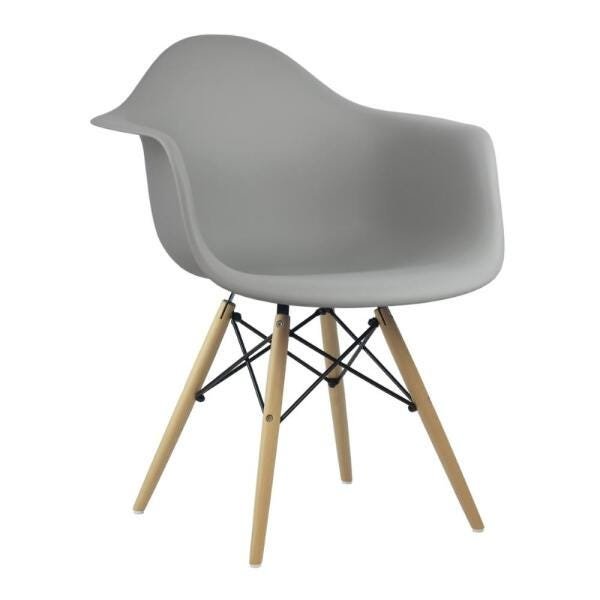 Cadeira Charles Eames com Braço Cinza - 1