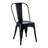 Cadeira de Jantar Tolix Aço Reforçado Garden Life Cor Preto Empilhável - 1