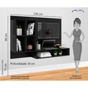 Ver imagem 4 de Bancada de Estudo Suspensa Show com Painel para TV - Preto