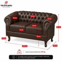 Ver imagem 5 de Namoradeira Chesterfield Duque 2 Lugares em Couríssimo Café