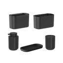 Ver imagem 1 de Kit de Acessórios de Bancada para Banheiro ou 5 Peças Linha Bold - Preto