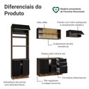 Ver imagem 4 de Armário de Cozinha Completa 270 cm Rustic/Preto Lux Madesa 07