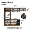 Ver imagem 3 de Armário de Cozinha Completa 270 cm Rustic/Preto Lux Madesa 07