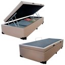 Ver imagem 2 de Cama Box Baú Solteiro Sintético + Colchão de Espuma D33 - Sereneprime - 88cm Bege