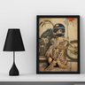 Quadro Decorativo Motoqueira Motogirl 24x18cm - com Vidro:madeira Branca - 2