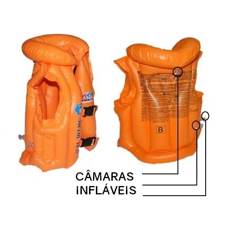 Colete Inflável Boia para Piscina Praia Infantil Flutuador Salva Vidas para Criança e Bebê 10 a 35 k - 8