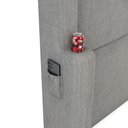 Ver imagem 3 de Cabeceira Estofada Duetto para Cama Box Queen 160cm com Porta Copo Linho Cinza - Desk Design