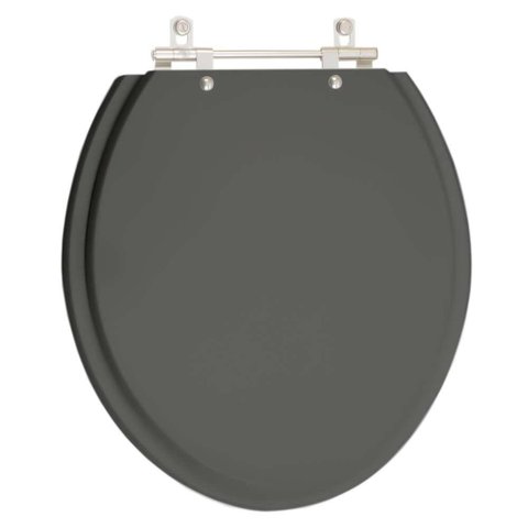 Tampa de Privada em Mdf Evolution Cinza Escuro para Vaso Santamarina