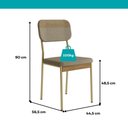 Ver imagem 3 de Conjunto Sala de Jantar 4 Cadeiras Anne Carraro Carvalho Dourado