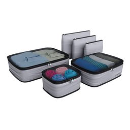 Kit Organizador Viagem 6 Peças Euro Home Original Closet - Cinza - 2