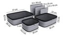 Ver imagem 3 de Kit Organizador Viagem 6 Peças Euro Home Original Closet - Cinza