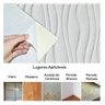 Painel Adesivo 3D Revestimento Ondas Branco DIY Papel Parede - 6