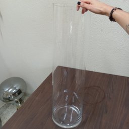Vaso Decorativo Enfeite Plain Vidro 70x20x20cm Transparente - 5